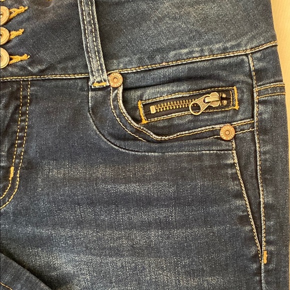 Indigo Blue Straight Leg Jeans with Subtle Fading - Picture 2 of 12
